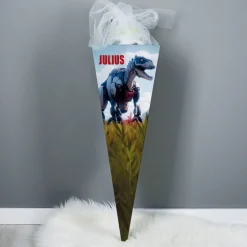 Dinosaurier - Schultüte mit Roboter T-Rex und Name