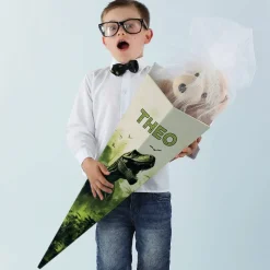 Dinosaurier - Schultüte XL mit T-Rex und Name personalisiert | 80cm