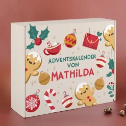 DIY Adventskalender mit niedlichem Lebkuchenmotiv zum selber füllen