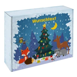 DIY Adventskalender mit Tieren des Waldes und Ihrem Wunschtext