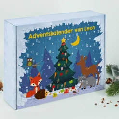 DIY Adventskalender mit Tieren des Waldes und Ihrem Wunschtext