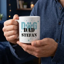 Dog Mom | Dog Dad - Keramiktasse mit Wunschname