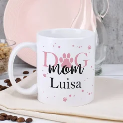 Dog Mom | Dog Dad - Keramiktasse mit Wunschname
