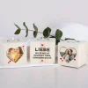 Drei Holzteelichter mit Fotoaufdruck - Liebe muss echt sein
