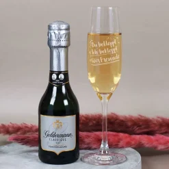 Du bekloppt, Ich bekloppt, Wir Freunde - Geschenkset mit Sekt und Sektglas | Geldermann