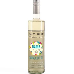 Du bist die Beste! Weißwein mit persönlichem Aufdruck