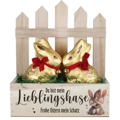 Du bist mein Lieblingshase - Geschenkset zu Ostern mit 2 Lindthasen