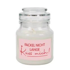 Duftkerze 'Fackel nicht lange – Küss mich!' | Romantisches Geschenk zum Valentinstag & für Verliebte
