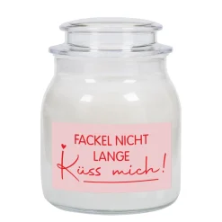 Duftkerze 'Fackel nicht lange – Küss mich!' | Romantisches Geschenk zum Valentinstag & für Verliebte