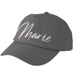 Dunkelgraues Basecap für Kinder mit Name bestickt