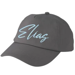 Dunkelgraues Basecap für Kinder mit Name bestickt