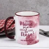 Dunkelrote Tasse - Danke Mama für all die großen und kleinen Dinge
