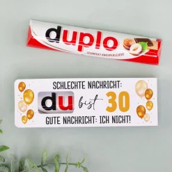 duplo Riegel personalisierbar mit Alter zum Geburtstag | Schokoriegel in Geschenkverpackung