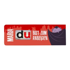duplo Riegel zu Halloween in personalisierter Geschenkverpackung mit Name | Du bist zum Anbeißen