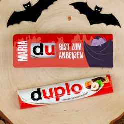 duplo Riegel zu Halloween in personalisierter Geschenkverpackung mit Name | Du bist zum Anbeißen