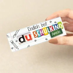 duplo Riegel zur Einschulung mit Name personalisiert | Schulkind Geschenk für Jungen & Mädchen