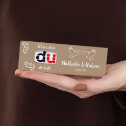 duplo Riegel zur Hochzeit personalisiert mit Namen & Datum | Schokoriegel als Gastgeschenk