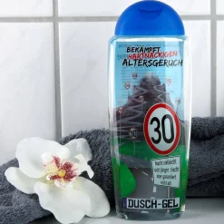 Duschgel Altersgeruch zum 30. Geburtstag mit lustigen Sprüchen