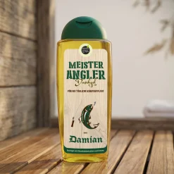 Duschgel für den Meister Angler mit Wunschname