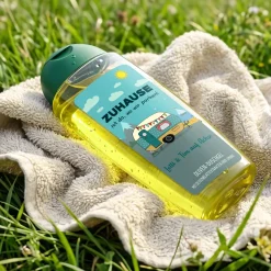 Duschgel mit Wohnwagen Motiv & Wunschtext personalisiert | Geschenk für Camping Fans und Urlaub