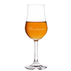 Edel graviertes Whiskyglas mit Stiel und Wunschnamen