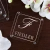 Edle Acryl Untersetzer mit Ihrem Namen (4er Set)
