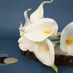 Edler Calla-Strauß aus Seidenblumen | 7 künstliche Blumen im natürlichen Look