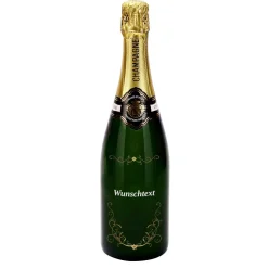 Edler Champagner mit frei wählbarem Wunschtext