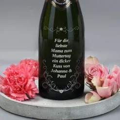 Edler Champagner mit frei wählbarem Wunschtext