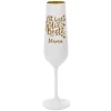 Edles Sektglas graviert mit Namen für Mama oder beste Freundin | Weiß-Gold | Du bist die Beste