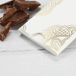 Eid Mubarak - goldveredelte 100 g Schokolade mit Mandalamotiv und Name personalisiert