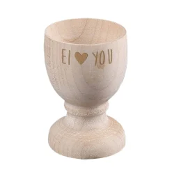 Eierbecher aus Holz Ei love you