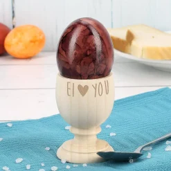 Eierbecher aus Holz Ei love you