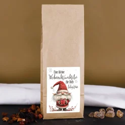 Eine kleine Weihnachtswichtelei - Tee mit personalisierten Aufkleber und Name