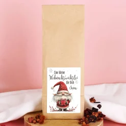 Eine kleine Weihnachtswichtelei - Tee mit personalisierten Aufkleber und Name