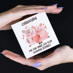 Eine Kleinigkeit für den Lieblingsmenschen | 4 Lindorkugeln in persönlicher Verpackung | Schwein gehabt