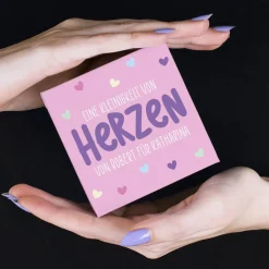 Eine Kleinigkeit von Herzen - 4 Lindorkugeln in persönlicher Faltschachtel