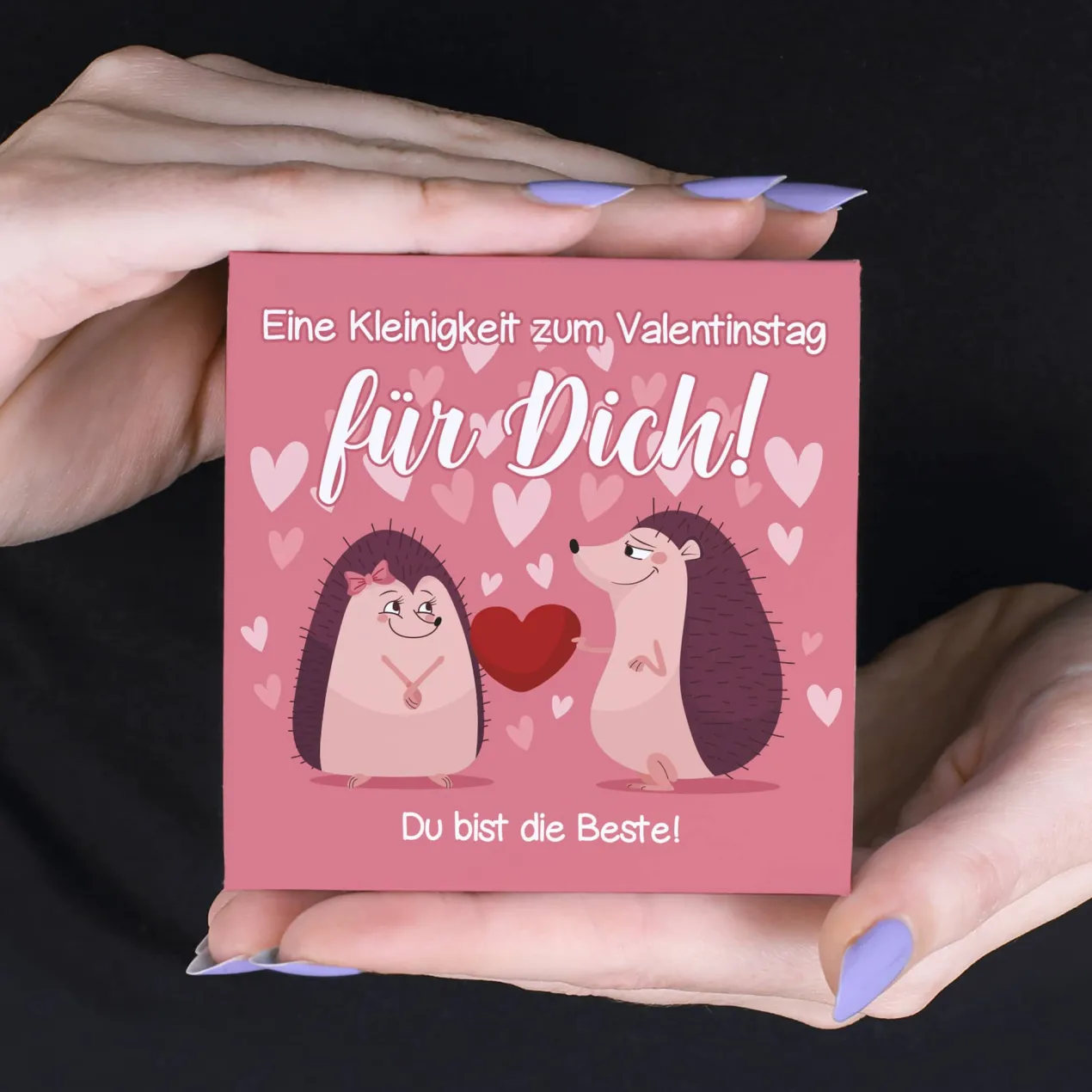 Eine Kleinigkeit zum Valentinstag - 4 Lindorkugeln in persönlich bedruckter Verpackung