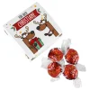 Eine Kleinigkeit zu Weihnachten - 4 Lindorkugeln in Verpackung mit Rentierdesign