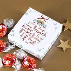 Eine süße Kleinigkeit zu Weihnachten - Faltschachtel mit 4 Lindorkugeln