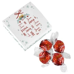 Eine süße Kleinigkeit zu Weihnachten - Faltschachtel mit 4 Lindorkugeln