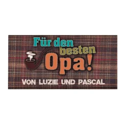 Eine Tafel Schokolade für den besten Opa mit Wunschtext