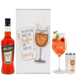 Ein guter Tag startet mit Kaffee und endet mit Spritz - Geschenkset mit Aperol