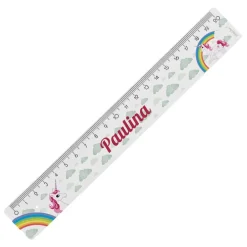 Einhorn Lineal in 2 Größen mit Namensaufdruck