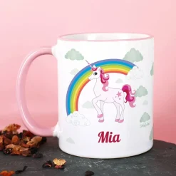 Einhorn Tasse mit Name zur Einschulung