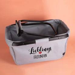 Einkaufskorb mit Lieblings-Motiv und Ihrem Wunschtext bedruckt