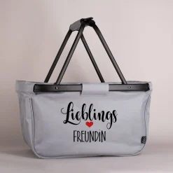 Einkaufskorb mit Lieblings-Motiv und Ihrem Wunschtext bedruckt