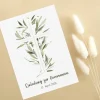 Einladung für Kommunion und Konfirmation - Kreuz auf Ölzweig