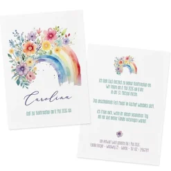 Einladung - Regenbogen - zur Taufe, Kommunion oder Konfirmation