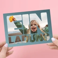 Einladungskarte mit Foto zu vielen Anlässen